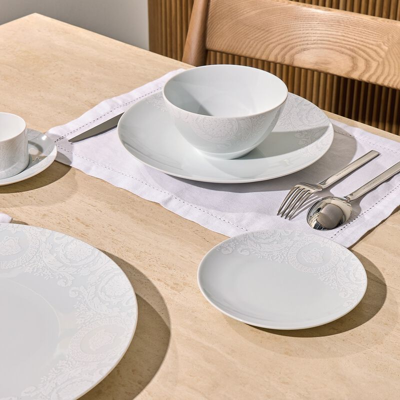 versace barocco 92 bianco bread plate round white 17cm