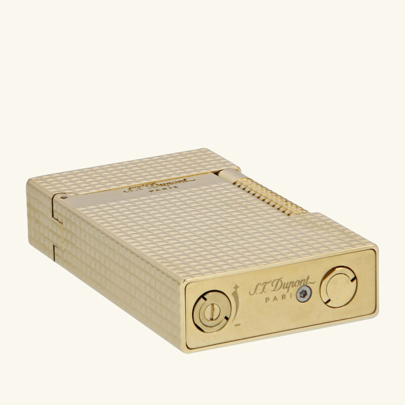 Le New Grand Dupont Diamond Head Lighter Gold st dupont le new grand dupont diamond head lighter gold