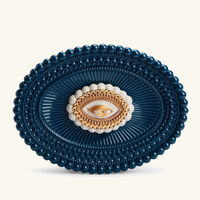 lladro lover s eyes trinket tray oval small blue