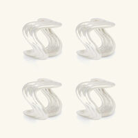 l objet ripple napkin rings platinum plated set of 4