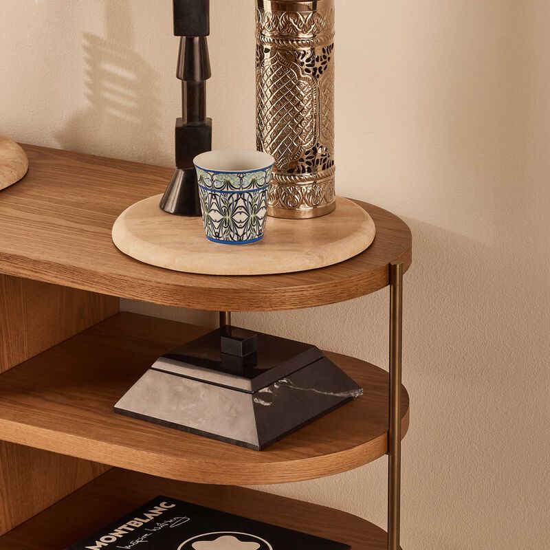 Bettina Bleu Tumbler with Candle bernardaud bettina bleu tumbler with candle