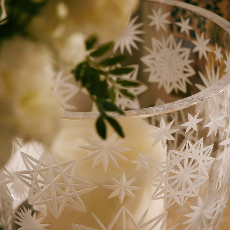 روكل وعاء كراكاتيت من الكريستال الشفاف   31 سم