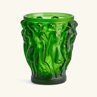 Bacchantes Vase Small Green lalique bacchantes vase small green