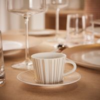 bernardaud sol coffee cup   saucer gold