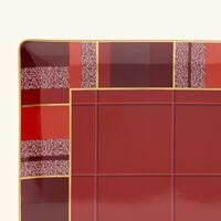 bernardaud tartan tray rectangular small red