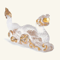 lalique tianlong dragon sculpture small gold