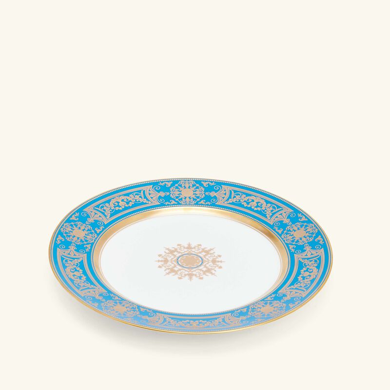 bernardaud aux rois dinner plate round blue 26cm
