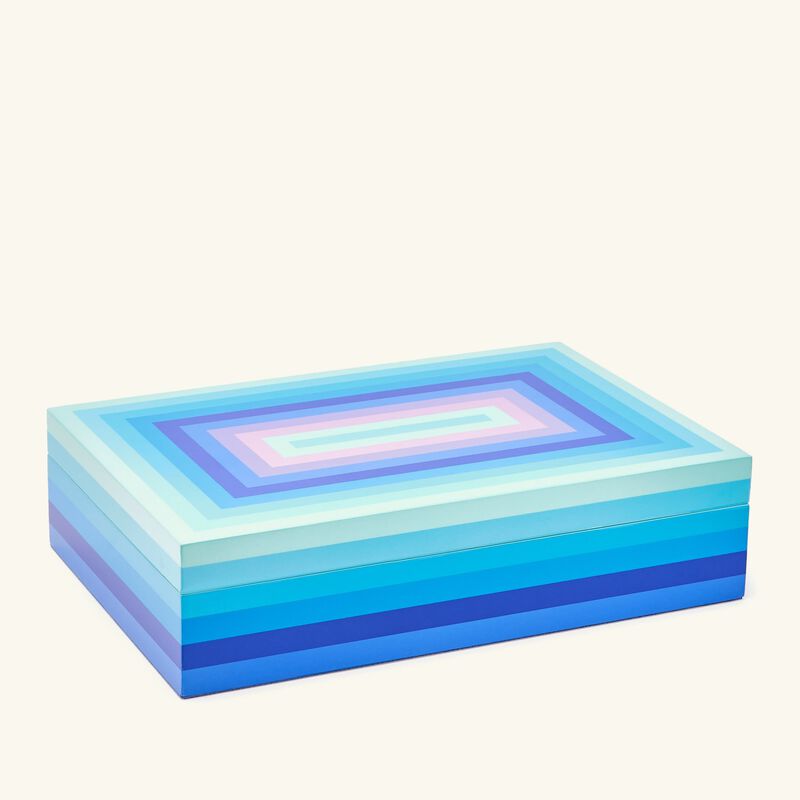 Lacquer Scala Box Large Blue jonathan adler lacquer scala box large blue