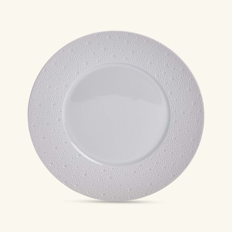 bernardaud ecume dinner plate round white 26cm