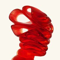 daum masque de verre sculpture mini orange limited edition