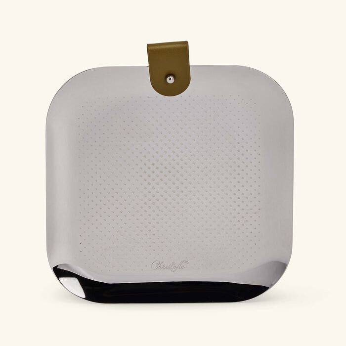 كريستوفل صينية كلوب للحلى الصغيرة بتصميم مربع الشكل من الستانلس ستيل