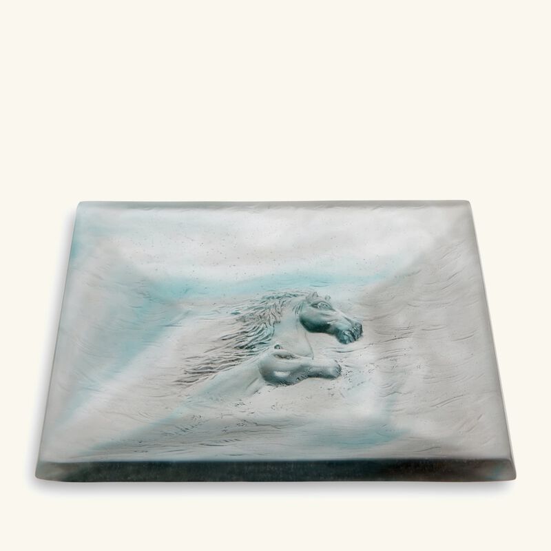 Cavalcade Trinket Tray Square Small Grey daum cavalcade trinket tray square small grey