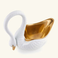 l objet swan centerpiece large white