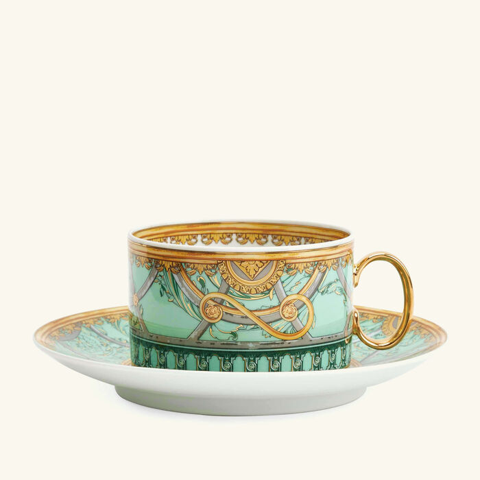 versace scala del palazzo tea set green