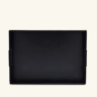 رالف لورين هوم صينية الضيافة وايت كبيرة مستطيلة سوداء