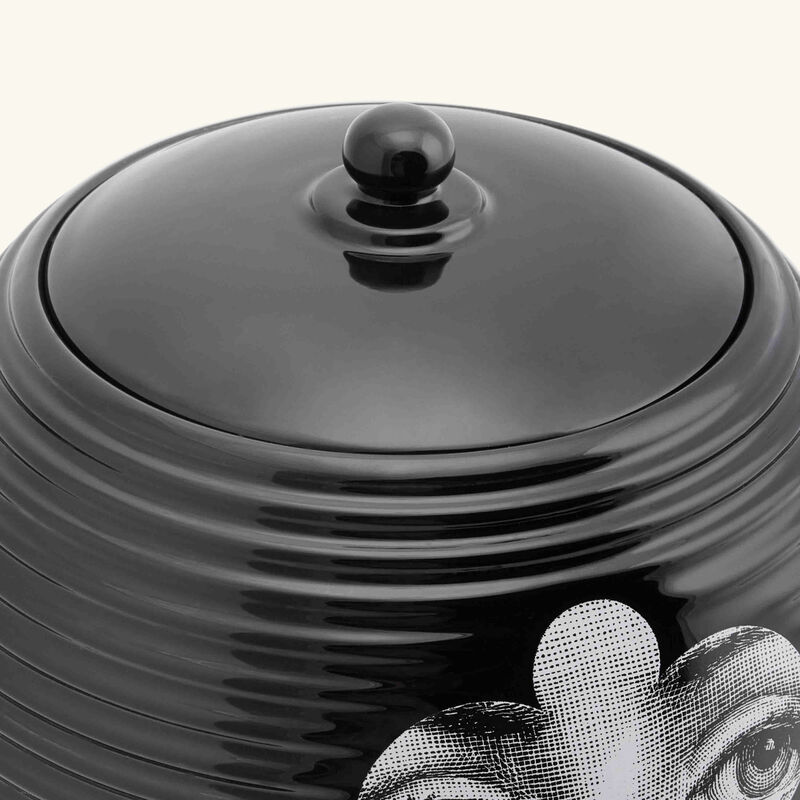 fornasetti rigato serratura vase medium black