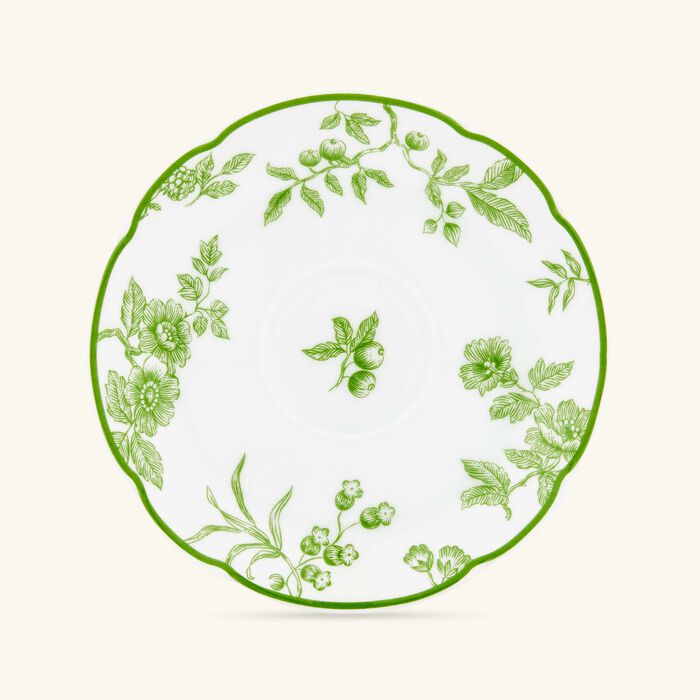 برناردو طقم ألبيرتين من فنجانين للقهوة مع صحنيهما باللون الأخضر