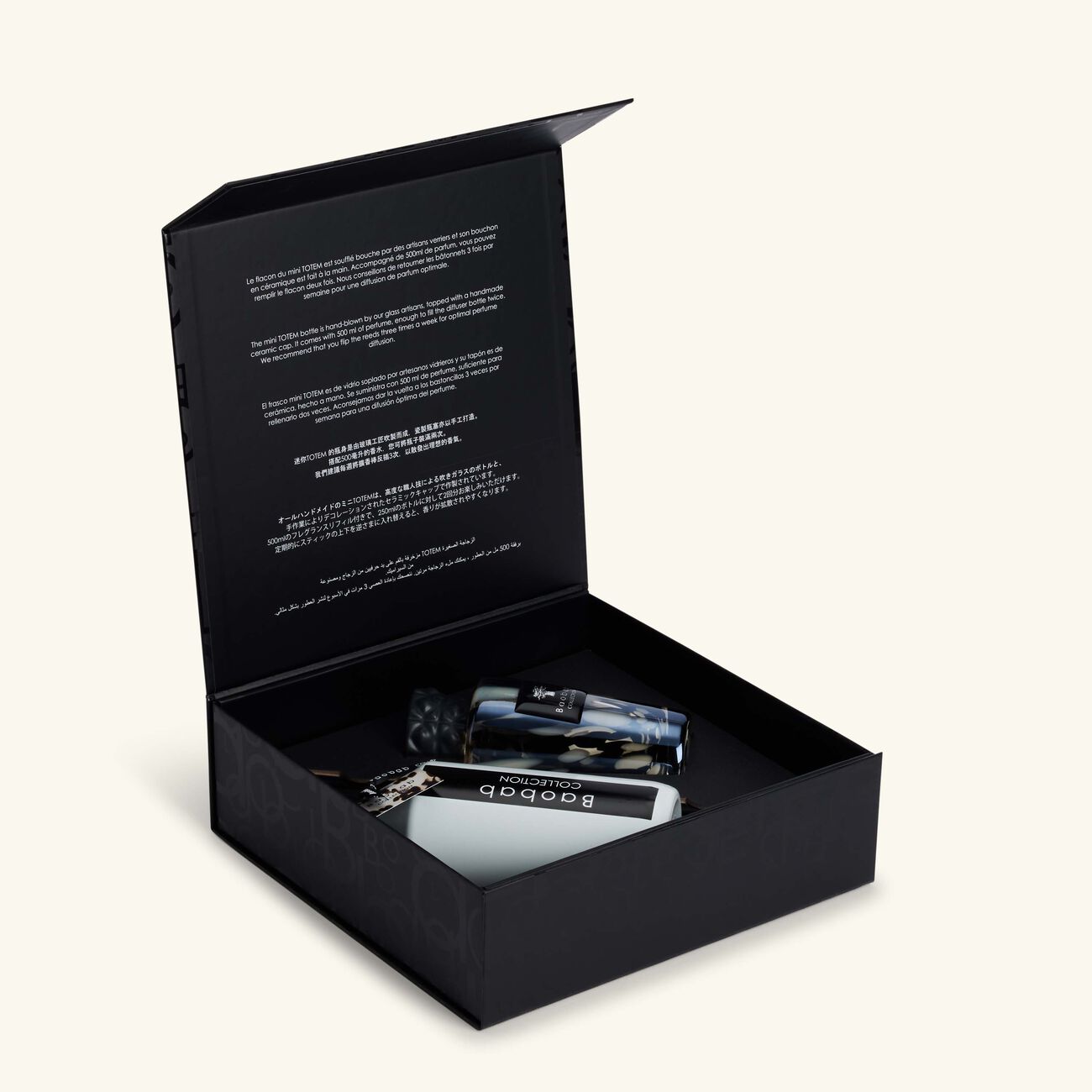 baobab collection pearls black totem diffuser