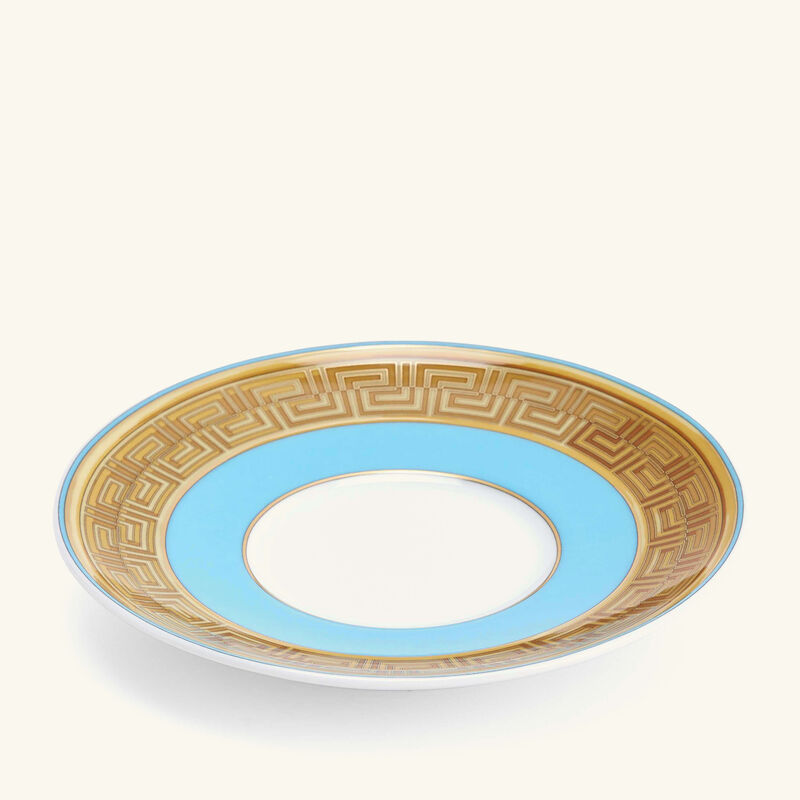 فيرساتشي فنجان الشاي بلو كوين مع صحنه أزرق