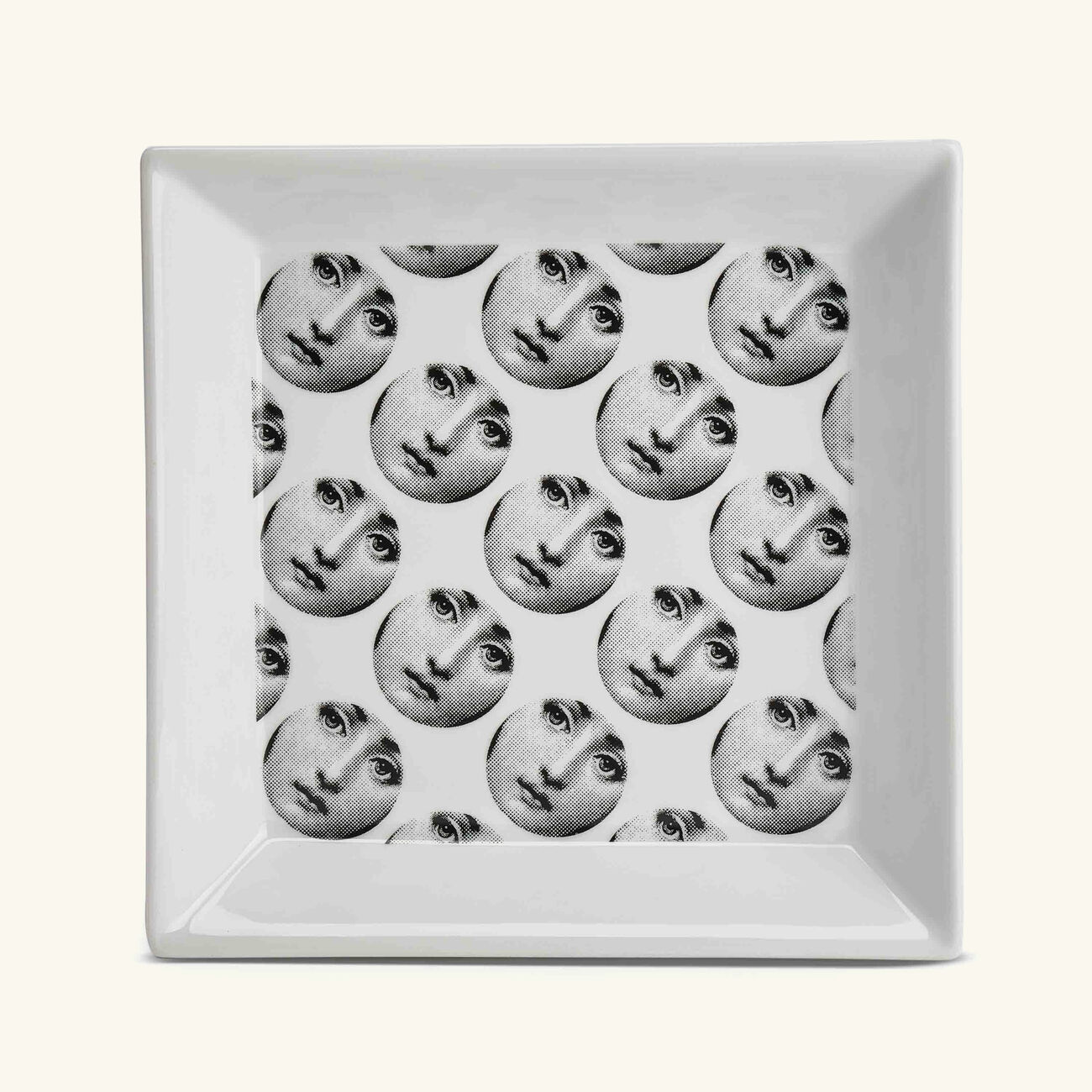 Tema e Variazioni no.198 Trinket Tray Square Small White fornasetti tema e variazioni no 198 trinket tray square small white