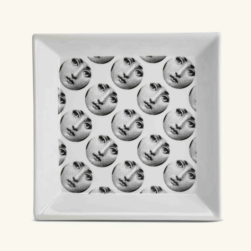 Tema e Variazioni no.198 Trinket Tray Square Small White fornasetti tema e variazioni no 198 trinket tray square small white