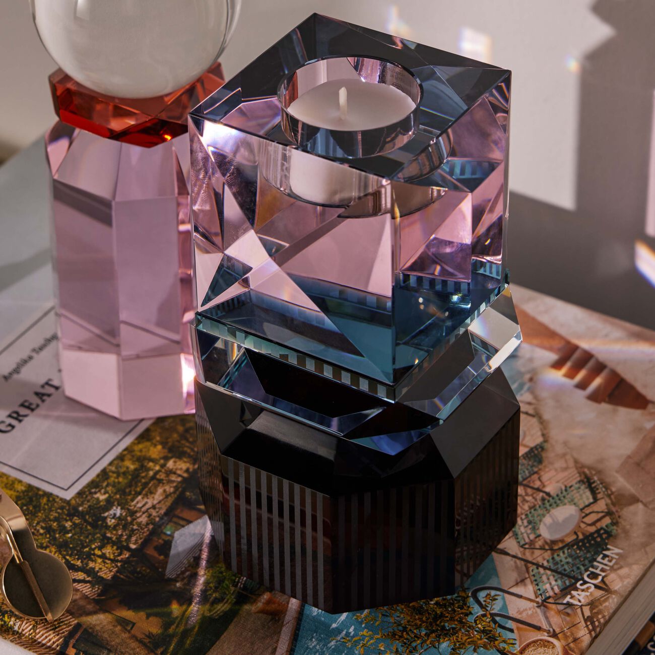 ريفليكشنز كوبنهاغن حامل شموع راديانت داكوتا باللون البني الوردي