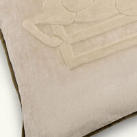 etro pegaso embroided cushion beige