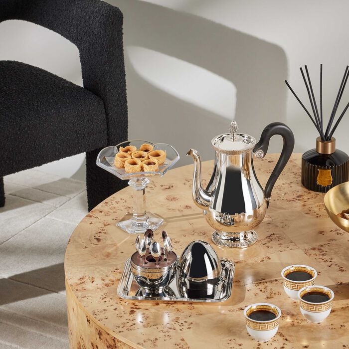 كريستوفل صينية الضيافة آلبي مستطيلة صغيرة جدًا مطلية بالفضة