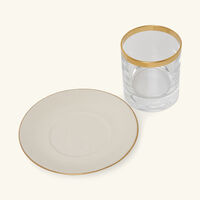 فيلاري فنجان الآيس كريم دريسج مع صحنه شفاف