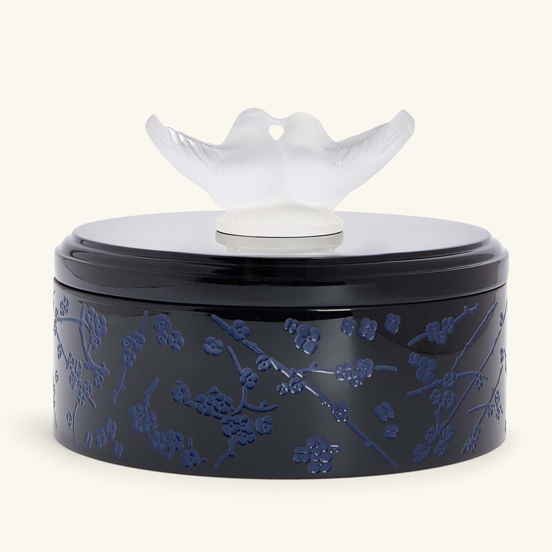 Fleurs De Cerisier Box Small Black lalique fleurs de cerisier box small black