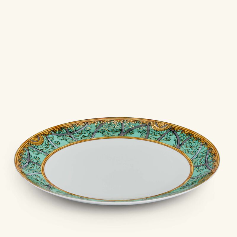 versace scala del palazzo plate round green 28cm