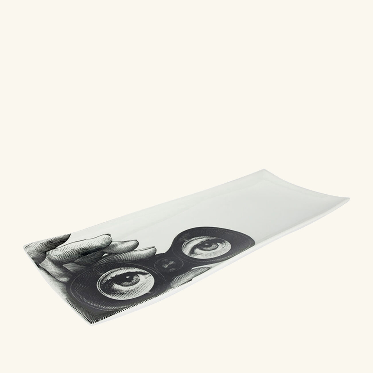 Tema e Variazioni no.371 Tray Rectangular Small Grey fornasetti tema e variazioni no 371 tray rectangular small grey