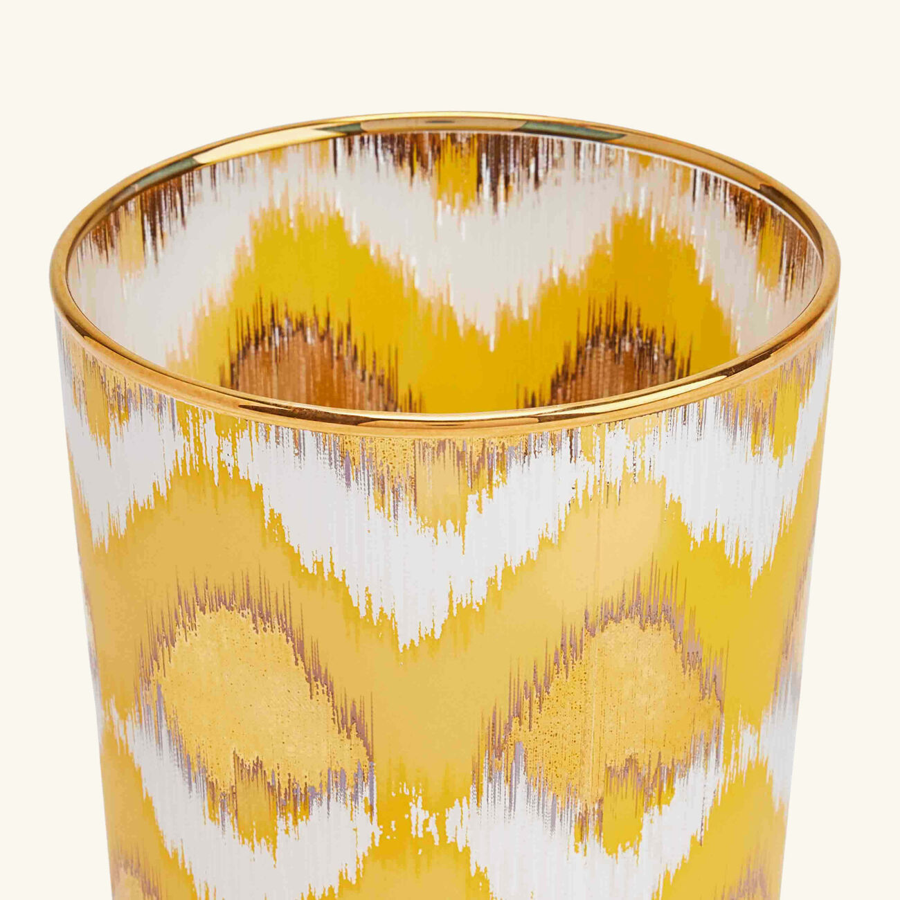Ikat Tumbler Glass Gold les ottomans ikat tumbler glass gold