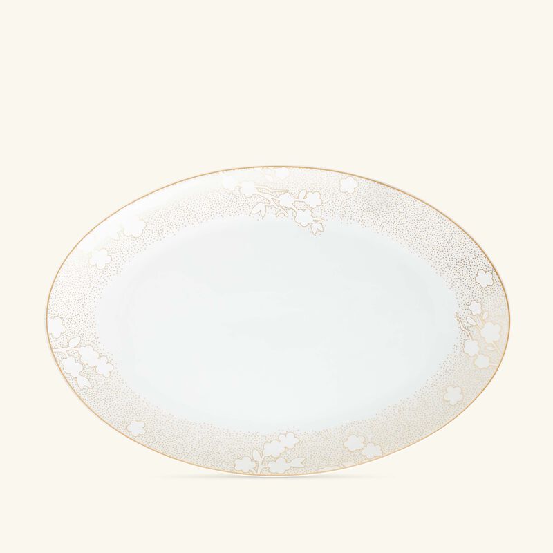 bernardaud reves serving platter oval white 38cm