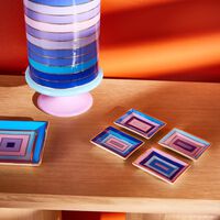 Scala Trinket Tray Rectangular Small Blue Set Of 4 jonathan adler scala trinket tray rectangular small blue set of 4