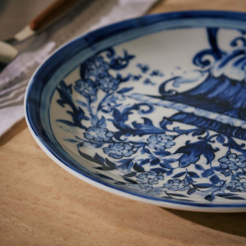 dolce gabbana casa blu mediterraneo dessert plate round blue 19cm set of 2