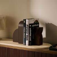 مسند كتب بني تكعيبي التصميم - لإسناد الكتب من اليسار آسولين مسند كتب بني تكعيبي التصميم لإسناد الكتب من اليسار