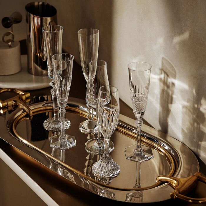 baccarat bubble box champagne glass clear set of 6