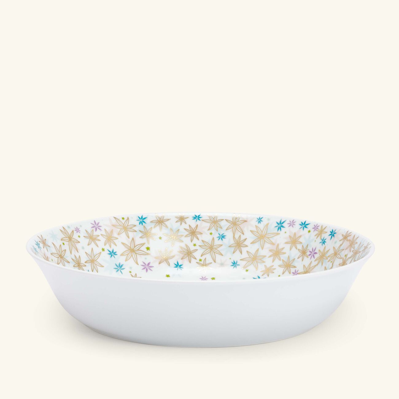 bernardaud feerie michael cailloux open vegetable dish pink 24cm