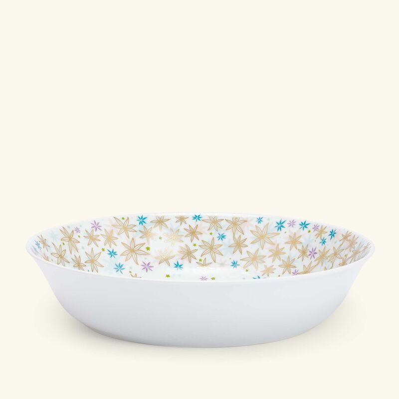 bernardaud feerie michael cailloux open vegetable dish pink 24cm