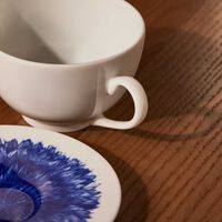 bernardaud in bloom tea cup   saucer blue