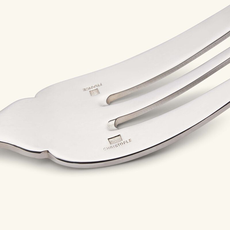 christofle aria serving fork silver plated