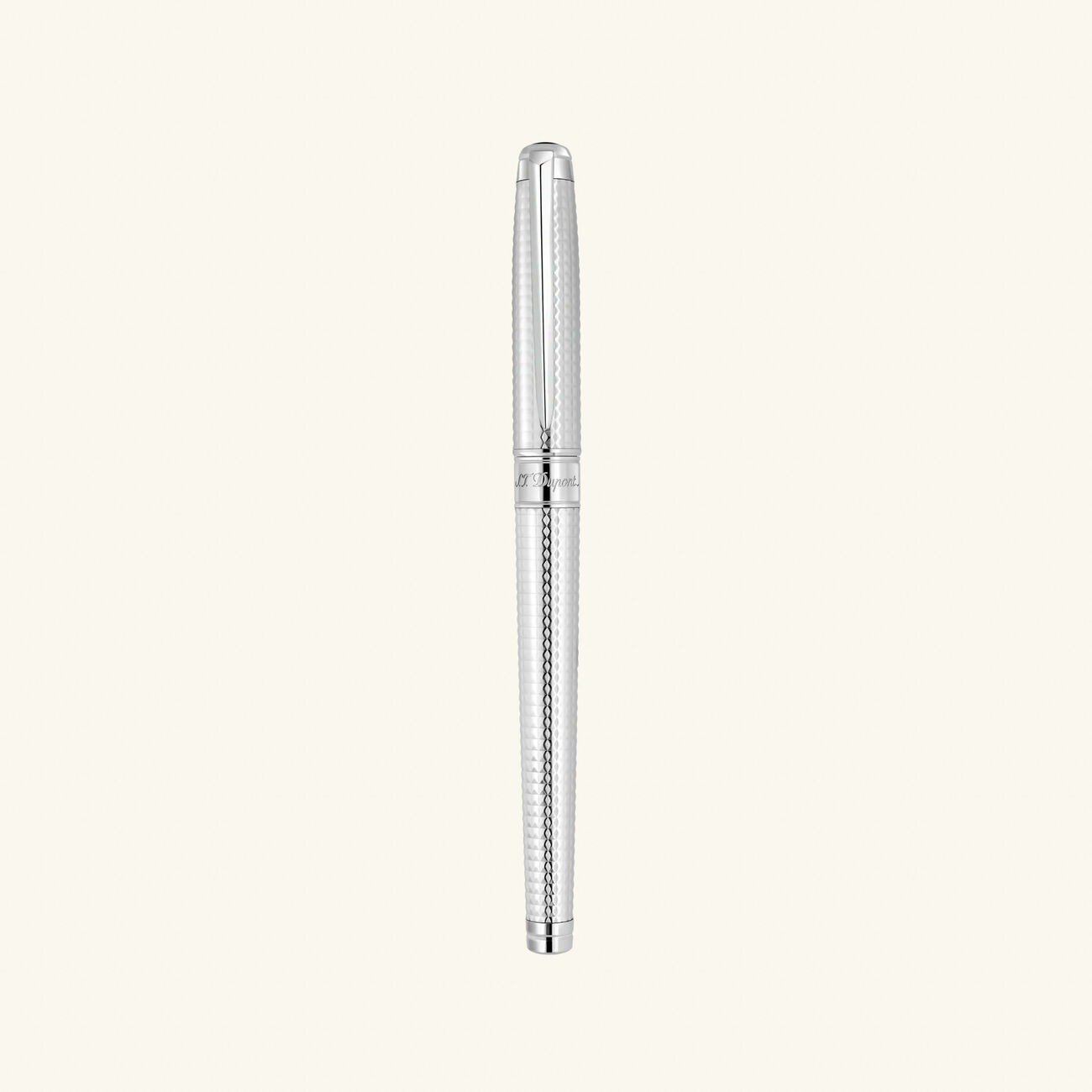 st dupont line d eternity fountain pen silver