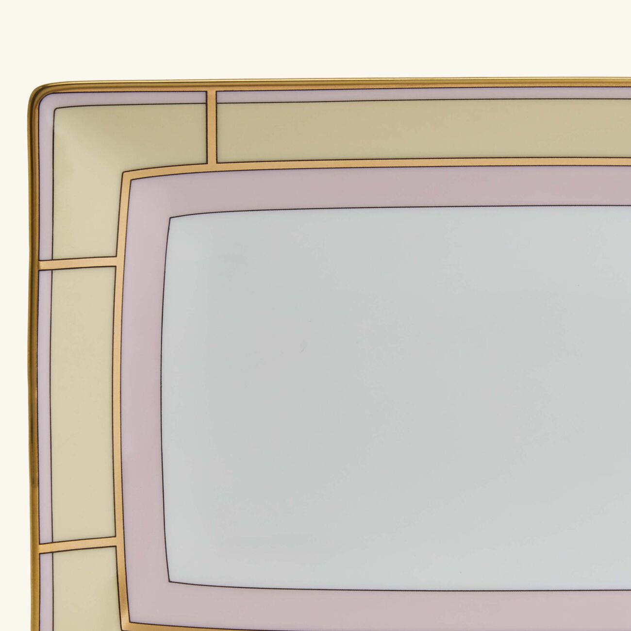 جينوري 1735 طبق ديفا المستطيل للتقديم باللون الأصفر 29 سم