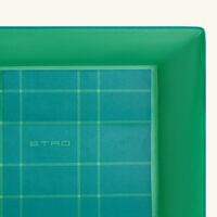 etro tartan trinket tray rectangular small green