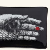 fornasetti mano con coccinella ashtray rectangular black