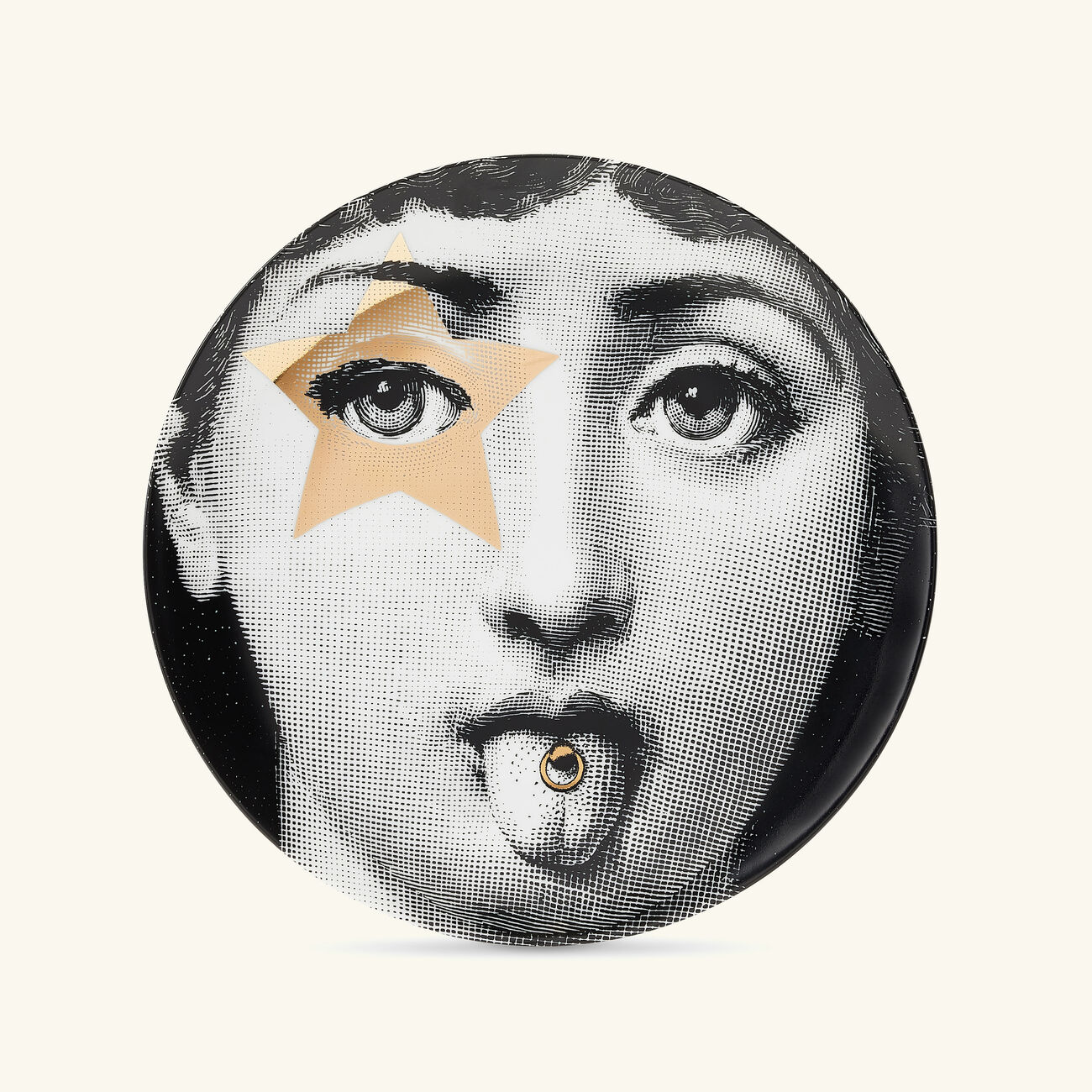 فورناسيتي طبق تزيين الجدار تيما إي فاريازيوني 381 باللون الذهبي