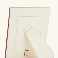 ralph lauren home brennan leather frame white 13x18 cm