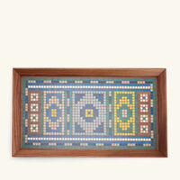 Dome of the Rock Mosque Tray Rectangular Large Blue aya the art of living dome of the rock mosque tray rectangular large blue