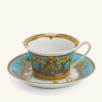 versace prestige gala tea cup   saucer white set of 6